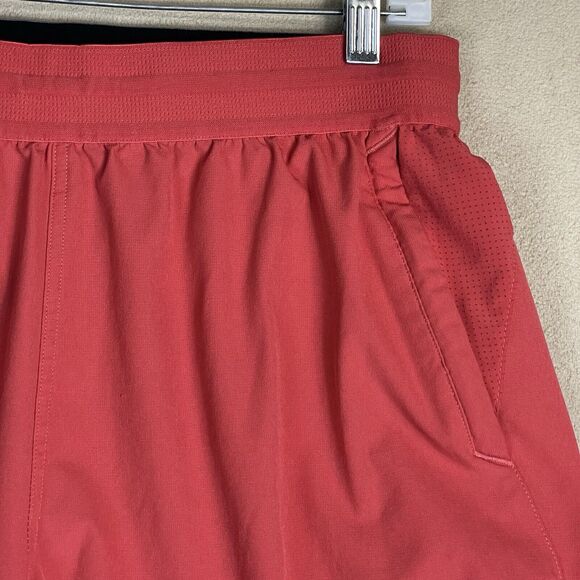 Nike Shorts Mens Large Pink Red Pro Athletic Workout Gym Short Swoosh Logo Adult - Picture 3 of 13